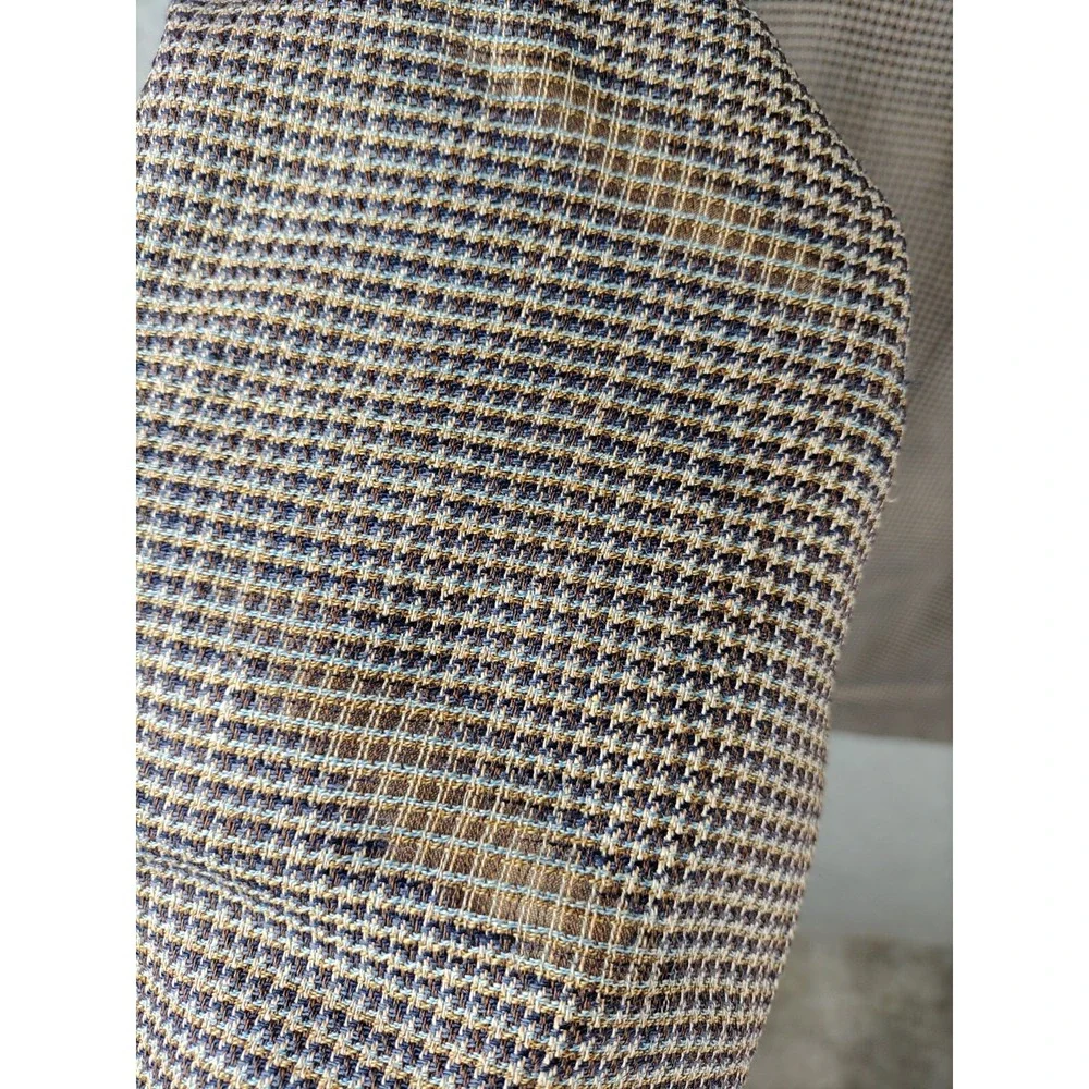 VTG‎ Lanificio Di Pray Mens Blazer 44 XT Houndstooth Canadian Silk Wool Blazer